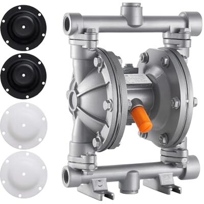 VEVOR Bomba Neumática de Doble Diafragma, 25 L/min, Entrada y Salida de 0,9525 cm, para Transferencia de Aceite Usado, Carcasa de Aleación de Aluminio, para Diésel, Grasa, Queroseno y Gasolina VEVOR Bomba Neumática de Doble Diafragma, 25 L/min, Entrada y Salida de 0,9525 cm, para Transferencia de Aceite Usado, Carcasa de Aleación de Aluminio, para Diésel, Grasa, Queroseno y Gasolina
