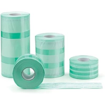 GIMA Eline Rollos Fuelle para Esterilización por Vapor o ETO en Papel Kraft y Film Médico Soldadura Lateral Reforzada, Indicadores de Colores, Medidas 300 x 40 mm, 2 Rollos de 100 m GIMA Eline Rollos Fuelle para Esterilización por Vapor o ETO en Papel Kraft y Film Médico Soldadura Lateral Reforzada, Indicadores de Colores, Medidas 300 x 40 mm, 2 Rollos de 100 m