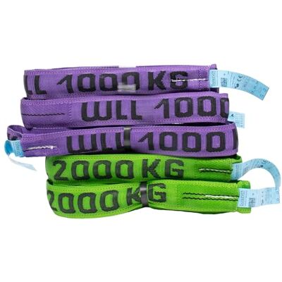 Dolezych DoPremium Juego de 5 eslingas Redondas con Capacidad de Carga de 1000 kg hasta 2000 kg, 5 Unidades Dolezych DoPremium Juego de 5 eslingas Redondas con Capacidad de Carga de 1000 kg hasta 2000 kg, 5 Unidades