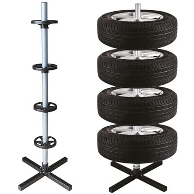 START Soporte Vertical para neumáticos de Coche con 4 espaciadores incluidos Estructura Estable y Duradera Que Ahorra Espacio para un Almacenamiento ordenado de los neumáticos START Soporte Vertical para neumáticos de Coche con 4 espaciadores incluidos Estructura Estable y Duradera Que Ahorra Espacio para un Almacenamiento ordenado de los neumáticos