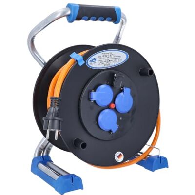as - Schwabe AS ‑ Schwabe Xperts Enrollador de cable (25 m, H07BQ‑F 3G2,5, IP44 para exterior, 3 enchufes con tierra + puerto USB, indicador de tensión, protección térmica, Made in Germany as - Schwabe AS ‑ Schwabe Xperts Enrollador de cable (25 m, H07BQ‑F 3G2,5, IP44 para exterior, 3 enchufes con tierra + puerto USB, indicador de tensión, protección térmica, Made in Germany