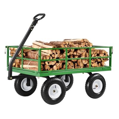 VEVOR 2 en 1 Carrito Resistente de Jardín de Acero de 2125 x 750 x 670 mm con Neumáticos Todoterreno de 13", Laterales de Malla Extraíbles y Manija Giratoria de 180°, Carga de 544,31 kg, Verde VEVOR 2 en 1 Carrito Resistente de Jardín de Acero de 2125 x 750 x 670 mm con Neumáticos Todoterreno de 13", Laterales de Malla Extraíbles y Manija Giratoria de 180°, Carga de 544,31 kg, Verde