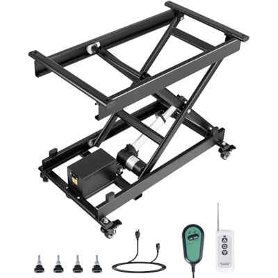 VEVOR Mesa Elevadora Eléctrica de Tijera Simple con Capacidad para 150 kg, Altura de Elevación de 200-710 mm, Mesa Elevadora de Café con 4 ruedas, para Manipulación y Transporte de Materiales, Negro VEVOR Mesa Elevadora Eléctrica de Tijera Simple con Capacidad para 150 kg, Altura de Elevación de 200-710 mm, Mesa Elevadora de Café con 4 ruedas, para Manipulación y Transporte de Materiales, Negro