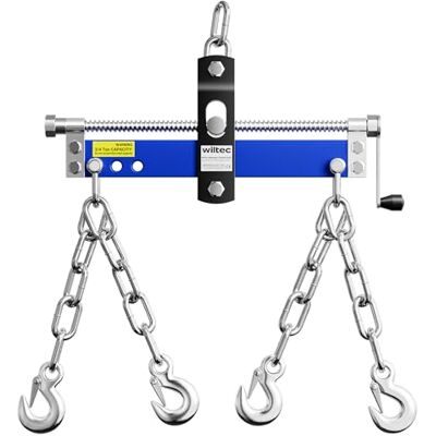 WilTec Posicionador de Motores de hasta 750 kg Barra de grúa Ajustable, Bloque de grúa para Montaje y desmontaje de Motores equilibrador centrador nivelador grúa de Taller Elevador para Motores WilTec Posicionador de Motores de hasta 750 kg Barra de grúa Ajustable, Bloque de grúa para Montaje y desmontaje de Motores equilibrador centrador nivelador grúa de Taller Elevador para Motores