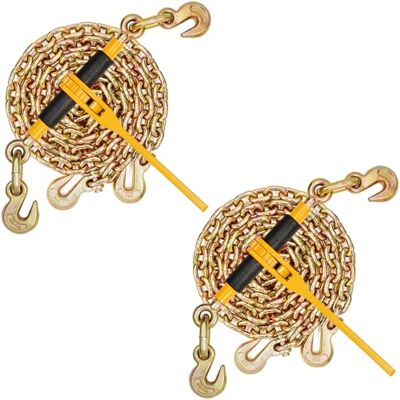VEVOR Kit de Tensor de Cadena y Amarre 3/8" a 1/2" Tensor de Carga con Trinquete 10mm x 304,8cm Límite de Carga de Trabajo de 4172 kg con Ganchos de Agarre para Camión, Amarre, Transporte, Remolque VEVOR Kit de Tensor de Cadena y Amarre 3/8" a 1/2" Tensor de Carga con Trinquete 10mm x 304,8cm Límite de Carga de Trabajo de 4172 kg con Ganchos de Agarre para Camión, Amarre, Transporte, Remolque