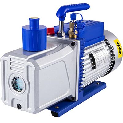 VEVOR Refrigerante Bomba de Vacío 10 CFM 2 Etapas 1HP Herramientas de Refrigeración Aire Acondicionado Velocidad 2000 r/min Capacidad de 600ml Bomba de Vacío de Refrigeración para Envasado al Vacío VEVOR Refrigerante Bomba de Vacío 10 CFM 2 Etapas 1HP Herramientas de Refrigeración Aire Acondicionado Velocidad 2000 r/min Capacidad de 600ml Bomba de Vacío de Refrigeración para Envasado al Vacío