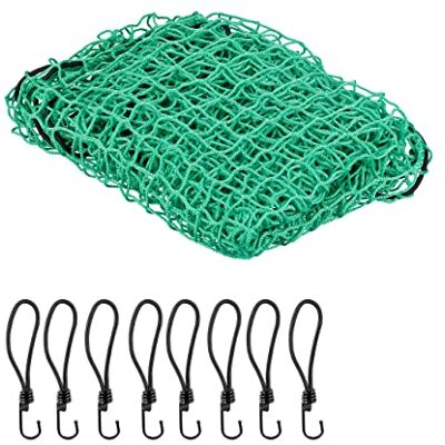 Relaxdays Anhängernetz 2 x 3 m Red Remolque, 8 Ganchos, Marcas en Esquinas, Cuerda de Goma, Fijación Carga, Malla de Cobertura, Verde, Caucho Relaxdays Anhängernetz 2 x 3 m Red Remolque, 8 Ganchos, Marcas en Esquinas, Cuerda de Goma, Fijación Carga, Malla de Cobertura, Verde, Caucho