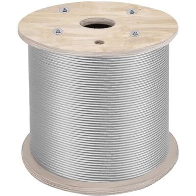 VEVOR Cable de Acero Inoxidable de 6,4 mm x 61 m, Cable Trenzado de Acero Inoxidable 7 x 19 Grado Marino, Resistencia a la Rotura 2900 kg para Barandillas, Guirnaldas de Luces Colgantes, Vallas VEVOR Cable de Acero Inoxidable de 6,4 mm x 61 m, Cable Trenzado de Acero Inoxidable 7 x 19 Grado Marino, Resistencia a la Rotura 2900 kg para Barandillas, Guirnaldas de Luces Colgantes, Vallas
