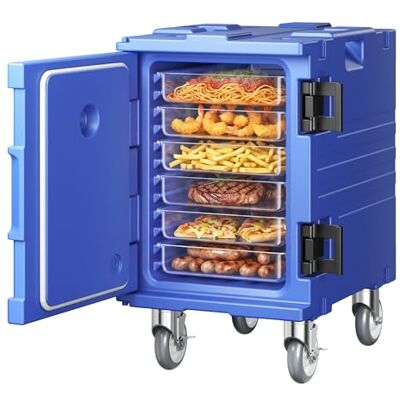 VEVOR Porta Recipientes Aislados para Alimentos Caja Caliente de 90 L para Catering Porta Cajas de Alimentos LLDPE con Hebilla de Una Pieza de Carga Frontal con Asas, Cargador Final con Ruedas VEVOR Porta Recipientes Aislados para Alimentos Caja Caliente de 90 L para Catering Porta Cajas de Alimentos LLDPE con Hebilla de Una Pieza de Carga Frontal con Asas, Cargador Final con Ruedas