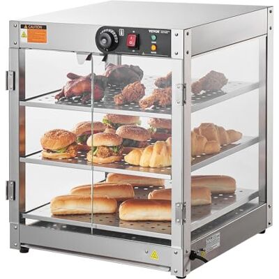 VEVOR Calentador de Alimentos Comercial de 3 Niveles, 800 W con Luz para Mejorar la Exhibición de los Alimentos, Control de Temperatura de 30~85 ℃, Gran Capacidad de 90 L, 510 x 510 x 615 mm VEVOR Calentador de Alimentos Comercial de 3 Niveles, 800 W con Luz para Mejorar la Exhibición de los Alimentos, Control de Temperatura de 30~85 ℃, Gran Capacidad de 90 L, 510 x 510 x 615 mm