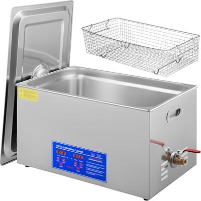 VEVOR Limpiador ultrasónico, 22L Limpiador Ultrasonidos Profesional de Acero Inoxidable, 480W Máquina de Ultrasonido con Temporizador Digital, Temperatura Ajustable, para Joyas, Relojes, Laboratorio VEVOR Limpiador ultrasónico, 22L Limpiador Ultrasonidos Profesional de Acero Inoxidable, 480W Máquina de Ultrasonido con Temporizador Digital, Temperatura Ajustable, para Joyas, Relojes, Laboratorio