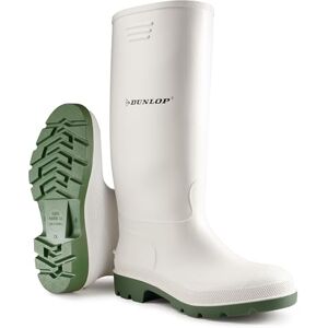 Dunlop Pricemastor para hombre y mujer – Botas de agua y de caucho, impermeables, con puntera blanda – Resistentes a productos químicos – Altas – PVC – Blanco/Verde – Tallas 35–48 Dunlop Pricemastor para hombre y mujer – Botas de agua y de caucho, impermeables, con puntera blanda – Resistentes a productos químicos – Altas – PVC – Blanco/Verde – Tallas 35–48