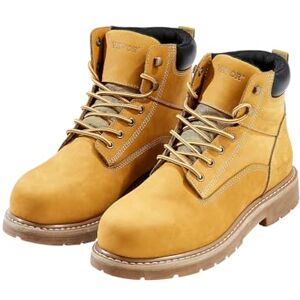 VEVOR Botas de Trabajo, Talla 13 EE. UU., con Punta Acero Impermeable, Antideslizante, Transpirable con Suela de Goma Ligera para Industria de Construcción, Amarillo Parduzco, 338 x 125 x 204 mm VEVOR Botas de Trabajo, Talla 13 EE. UU., con Punta Acero Impermeable, Antideslizante, Transpirable con Suela de Goma Ligera para Industria de Construcción, Amarillo Parduzco, 338 x 125 x 204 mm