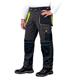 REIS Leber&Hollman Pantalones protectores (talla 46), color gris, negro y amarillo REIS Leber&Hollman Pantalones protectores (talla 46), color gris, negro y amarillo