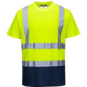 Portwest S378 Camiseta De Alta Visibilidad Para Hombres Bicolor Reflectante Ropa De Trabajo De Seguridad Amarillo/Marino, 6XL Portwest S378 Camiseta De Alta Visibilidad Para Hombres Bicolor Reflectante Ropa De Trabajo De Seguridad Amarillo/Marino, 6XL