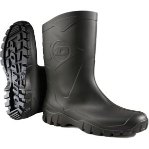 Dunlop Botas de caucho Dee Calf – Botas de agua de caña media para mujer y hombre – Impermeables, ligeras y cómodas – Negras – Tallas 37–47 Dunlop Botas de caucho Dee Calf – Botas de agua de caña media para mujer y hombre – Impermeables, ligeras y cómodas – Negras – Tallas 37–47