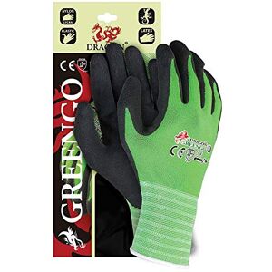 REIS GREENGO10 Dragon Guantes de protección (12 unidades), color verde y negro REIS GREENGO10 Dragon Guantes de protección (12 unidades), color verde y negro