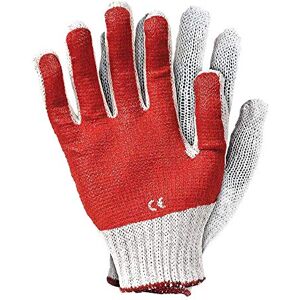REIS Rrc8 Guantes de protección, 8 tamaños, 10 unidades, color blanco y rojo REIS Rrc8 Guantes de protección, 8 tamaños, 10 unidades, color blanco y rojo