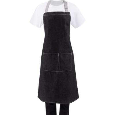Southside Whites Chefs Clothing Babero Delantal Denim Negro 700mm x 1000mm Cocina Cocina Hornear Catering Southside Whites Chefs Clothing Babero Delantal Denim Negro 700mm x 1000mm Cocina Cocina Hornear Catering