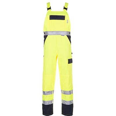 Planam señalización – Pantalón de peto, talla 29 amarillo/azul marino Planam señalización – Pantalón de peto, talla 29 amarillo/azul marino