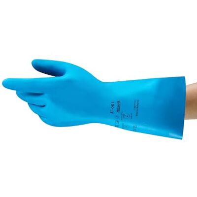 Ansell AlphaTec 37-501 Guantes de Nitrilo Profesionales, Alta Protección Química y Resistencia a la Abrasión, Seguridad Alimentaria y Industrial, Reutilizables, Azul, Talla S (12 Pares) Ansell AlphaTec 37-501 Guantes de Nitrilo Profesionales, Alta Protección Química y Resistencia a la Abrasión, Seguridad Alimentaria y Industrial, Reutilizables, Azul, Talla S (12 Pares)
