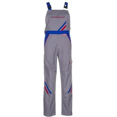 Planam Size 24 "Highline Dungarees Zinc/Royal Blue/Red Planam Size 24 "Highline Dungarees Zinc/Royal Blue/Red