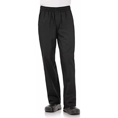 Chef Works Pantalones de Chef Ligeros y Holgados para Hombre, Color Negro, Talla 3XL Chef Works Pantalones de Chef Ligeros y Holgados para Hombre, Color Negro, Talla 3XL
