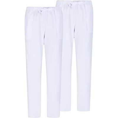 MISEMIYA Pack 2 Pcs PANTALÓN Sanitarios Unisex Cintura ELÁSTICA UNIFORMEES Sanitarios Uniformes MEDICOS UNFIROMES Laboratorios XXL, Blanco 68 MISEMIYA Pack 2 Pcs PANTALÓN Sanitarios Unisex Cintura ELÁSTICA UNIFORMEES Sanitarios Uniformes MEDICOS UNFIROMES Laboratorios XXL, Blanco 68