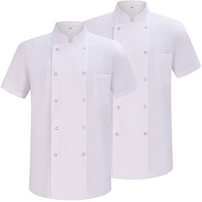 MISEMIYA Pack 2 Unidades Chaqueta Cocinero Hombre Chaqueta de Chef Hombre Uniforme Hosteleria Ref.6821 XL, Chaquetas Cocinero 6821 Blanco MISEMIYA Pack 2 Unidades Chaqueta Cocinero Hombre Chaqueta de Chef Hombre Uniforme Hosteleria Ref.6821 XL, Chaquetas Cocinero 6821 Blanco