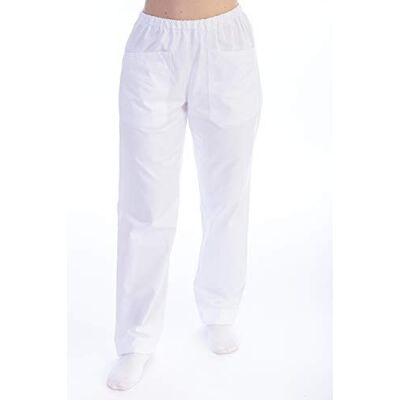 GIMA Pantalón de Divisa Hospitalaria, Algodón y Poliéster, Color Blanco, con Elástico en la cintura, 3 bolsillos, Unisex, Talla S, para Doctores, Dentistas, Veterinarios, Enfermeras, Fisioterapeutas GIMA Pantalón de Divisa Hospitalaria, Algodón y Poliéster, Color Blanco, con Elástico en la cintura, 3 bolsillos, Unisex, Talla S, para Doctores, Dentistas, Veterinarios, Enfermeras, Fisioterapeutas