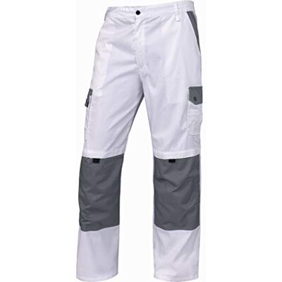 Deltaplus Delta plus Pantalon pintor latina blanco gris talla -m Deltaplus Delta plus Pantalon pintor latina blanco gris talla -m