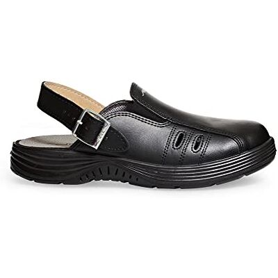 Abeba 711042 SB Zueco de seguridad, suela de PU antideslizante, negro, talla 45 Abeba 711042 SB Zueco de seguridad, suela de PU antideslizante, negro, talla 45