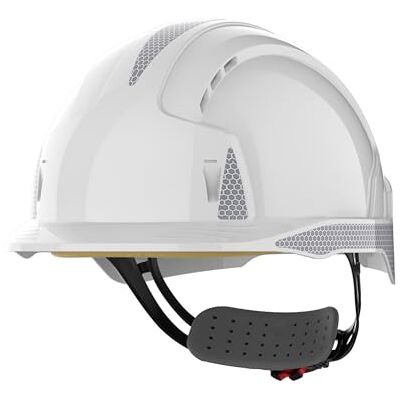 JSP EVOlite CR2 Casco Ultraligero, Rueda de Ajuste, Reflectante, Blanco JSP EVOlite CR2 Casco Ultraligero, Rueda de Ajuste, Reflectante, Blanco