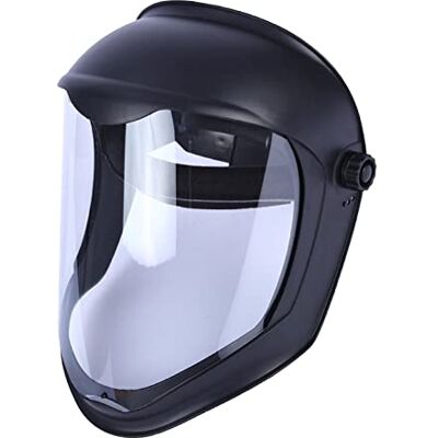 SM SunniMix Casco de Soldadura Protector Facial con Lente Transparente de Policarbonato, Ligero, Protección Completa, Anti-Impacto/UV, Adapta Gafas, 30x27cm Máscara única diadema SM SunniMix Casco de Soldadura Protector Facial con Lente Transparente de Policarbonato, Ligero, Protección Completa, Anti-Impacto/UV, Adapta Gafas, 30x27cm Máscara única diadema