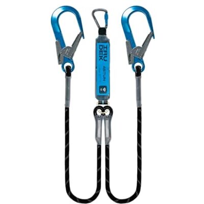 Irudek ASTUN Y 180HSA – Absorbedor de energía doble de 180 cm con cuerdas de poliéster, conectores de aluminio Silverlight 1135 y 984, impacto <6 kN, 140 kg, chip NFC Ready, EN 355 / EN 362 / VG11.063 Irudek ASTUN Y 180HSA – Absorbedor de energía doble de 180 cm con cuerdas de poliéster, conectores de aluminio Silverlight 1135 y 984, impacto <6 kN, 140 kg, chip NFC Ready, EN 355 / EN 362 / VG11.063