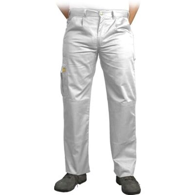 LEBER & HOLLMAN -Vobster_W48 Bivico Pantalones de protección, color blanco, talla 48 LEBER & HOLLMAN -Vobster_W48 Bivico Pantalones de protección, color blanco, talla 48