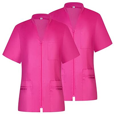 MISEMIYA Paquetes 2 Unidades Camisa Sanitario Mujer Uniforme Sanitario Uniforme HOSTELERÍA 712 S, Rosa MISEMIYA Paquetes 2 Unidades Camisa Sanitario Mujer Uniforme Sanitario Uniforme HOSTELERÍA 712 S, Rosa
