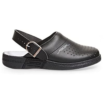 Abeba Zuecos de Trabajo (Talla 41), Color Negro Abeba Zuecos de Trabajo (Talla 41), Color Negro