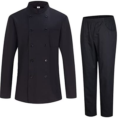 MISEMIYA Chaqueta y PANTALÓN Cocinero Hombre Chaqueta de Chef Hombre Uniforme Hosteleria - Ref.842-8312 3XL, Chaquetas y Pantalón 8428 Negro MISEMIYA Chaqueta y PANTALÓN Cocinero Hombre Chaqueta de Chef Hombre Uniforme Hosteleria - Ref.842-8312 3XL, Chaquetas y Pantalón 8428 Negro