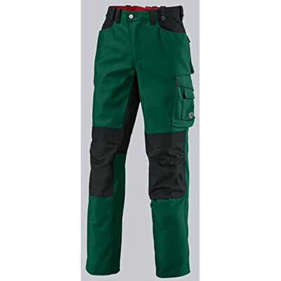 BP Workwear Pantalones de trabajo (elástico en la espalda, pliegues en la cintura, ajuste normal, talla: 48n, color: verde medio/negro) BP Workwear Pantalones de trabajo (elástico en la espalda, pliegues en la cintura, ajuste normal, talla: 48n, color: verde medio/negro)
