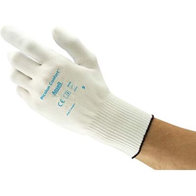 Ansell Picolon Confort Guantes de Trabajo Multiusos, Protección Mecánica, Blanco, Talla M (12 Pares) Ansell Picolon Confort Guantes de Trabajo Multiusos, Protección Mecánica, Blanco, Talla M (12 Pares)