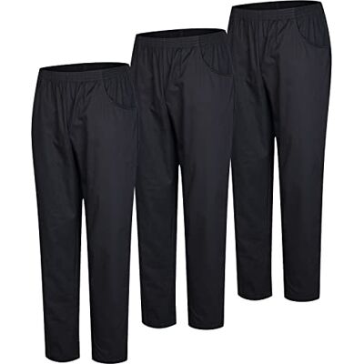 MISEMIYA Pack 3 Pcs PANTALÓN Sanitario Unisex Uniforme Sanitario Uniformes MEDICOS PANTALÓN DE Trabajo M, Negro 21 MISEMIYA Pack 3 Pcs PANTALÓN Sanitario Unisex Uniforme Sanitario Uniformes MEDICOS PANTALÓN DE Trabajo M, Negro 21