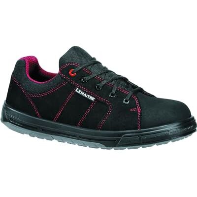 Lemaitre -42 Star S3 SRC Zapatillas de Seguridad con Revestimiento Resistente con Puntera de Acero, Color Negro y Rojo, Talla 42 Lemaitre -42 Star S3 SRC Zapatillas de Seguridad con Revestimiento Resistente con Puntera de Acero, Color Negro y Rojo, Talla 42