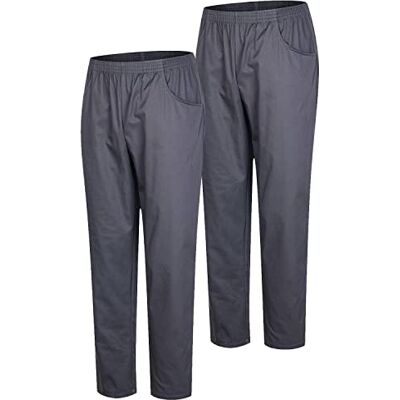 MISEMIYA Pack 2 Pcs PANTALÓN Sanitario Unisex Uniforme Sanitario Uniformes MEDICOS PANTALÓN DE Trabajo Ref.8312 * 2 pcs L, Gris 21 MISEMIYA Pack 2 Pcs PANTALÓN Sanitario Unisex Uniforme Sanitario Uniformes MEDICOS PANTALÓN DE Trabajo Ref.8312 * 2 pcs L, Gris 21