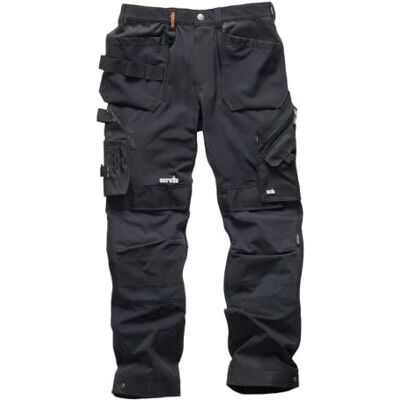 Scruffs Pro Flex Plus Holster Pantalones de Trabajo para Hombre, Color Negro (Negro 001), 36W UK Scruffs Pro Flex Plus Holster Pantalones de Trabajo para Hombre, Color Negro (Negro 001), 36W UK