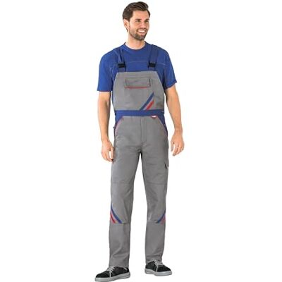 Planam Latzhose Highline Mg Peto unisex (talla 122 cm, zinc/azul rey/rojo) Planam Latzhose Highline Mg Peto unisex (talla 122 cm, zinc/azul rey/rojo)