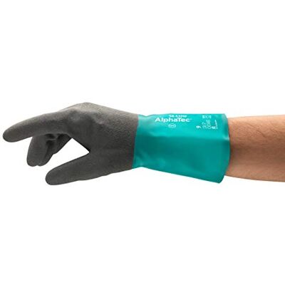 Ansell AlphaTec 58-530B Guantes Nitrilo Resistentes Productos Químicos, Compuesto de Nitrilo de Alto Rendimiento, Guante de Trabajo Hombre Mujer, Verde, Talla XL (6 Pares) Ansell AlphaTec 58-530B Guantes Nitrilo Resistentes Productos Químicos, Compuesto de Nitrilo de Alto Rendimiento, Guante de Trabajo Hombre Mujer, Verde, Talla XL (6 Pares)
