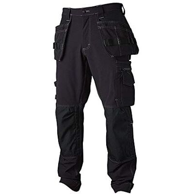 Top Swede 173005C050 Pantalones de trabajo elásticos en 4 direcciones, color negro, talla C50 Top Swede 173005C050 Pantalones de trabajo elásticos en 4 direcciones, color negro, talla C50