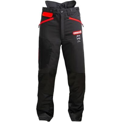 Oregon Waipoua Pantalones de Protección para Motosierra, Clase 1, Tipo A, Ropa Ajustable, Ligera, Transpirable y Resistente, Talla S /EU 42-44 Negro/Rojo () Oregon Waipoua Pantalones de Protección para Motosierra, Clase 1, Tipo A, Ropa Ajustable, Ligera, Transpirable y Resistente, Talla S /EU 42-44 Negro/Rojo ()