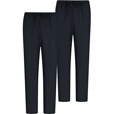 MISEMIYA Pack 2 Pcs PANTALÓN Sanitarios Unisex Cintura ELÁSTICA UNIFORMEES Sanitarios Uniformes MEDICOS UNFIROMES Laboratorios XXL, Negro 68 MISEMIYA Pack 2 Pcs PANTALÓN Sanitarios Unisex Cintura ELÁSTICA UNIFORMEES Sanitarios Uniformes MEDICOS UNFIROMES Laboratorios XXL, Negro 68